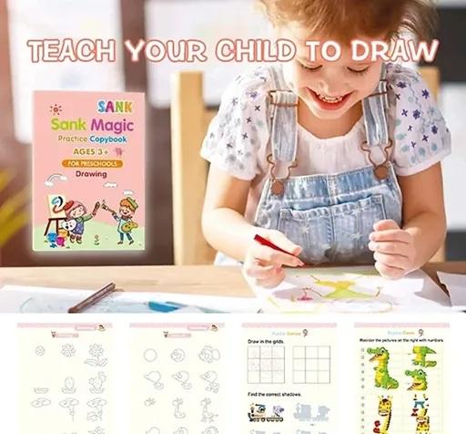 Magic Practice Copybook For Kids (4 BOOKS+10 REFILL)