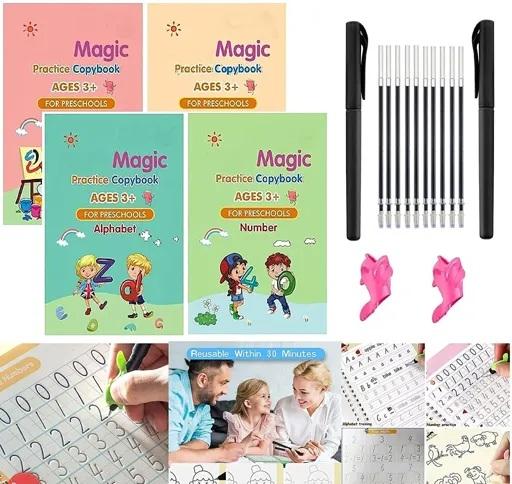 Magic Practice Copybook For Kids (4 BOOKS+10 REFILL)